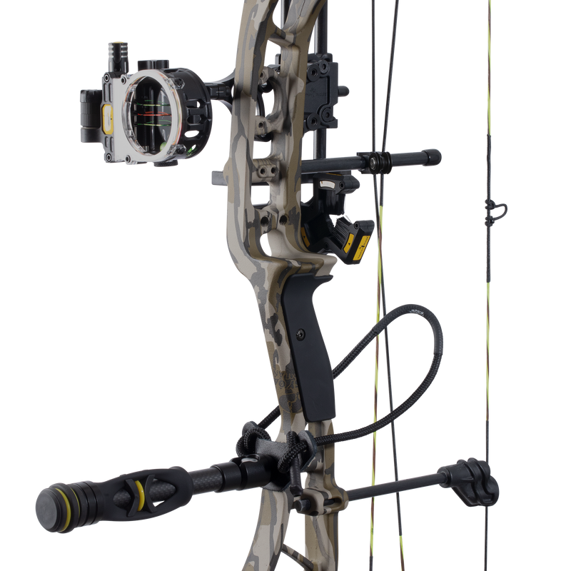Bear Archery Adapt+ Ready to Hunt Compound Bow - The Hunting Public Hunting Bow in Mossy Oak Bottomland Camo